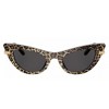 Dolce & Gabbana DX 4008 316397 Childrens Cat-Eye Sunglasses Leo Brown on Black 44mm - 2 of 3