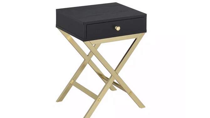 End Table Black Brass - Acme Furniture, 2 of 5, play video