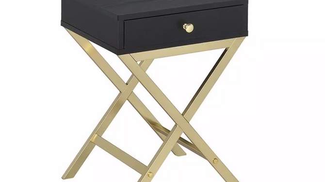 End Table Black Brass - Acme Furniture, 2 of 5, play video