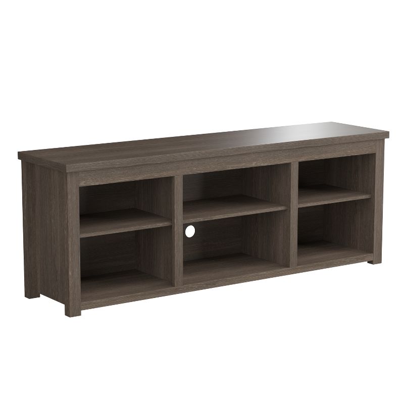 Emma and Oliver Cube Style TV Stand for up to 80" TV's - 65" Media Console with 6 Open Storage Shelves, 1 of 13