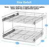 LOVMOR Individual Pull Out Cabinet Organizer (22?"W x 21?"D), 2 Tier Spice Rack Organizer for Cabinet, Slide Out Drawer Pantry Shelf Organization - 3 of 4