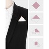 INSPIRE CHIC Men's Cotton Contrast Solid Color Tuxedo Pocket Squares Handkerchiefs - 3 of 4