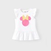 PATPAT Disney Mickey Mouse & Friends Minnie Toddler Girl Outfit Ruffle Sleeve T-Shirt  and Striped Leggings Girls Clothing Sets - 2 of 4