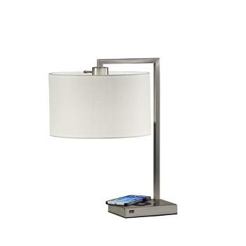 21.25" Austin Adessocharge Table Lamp Medium Silver  - Adesso