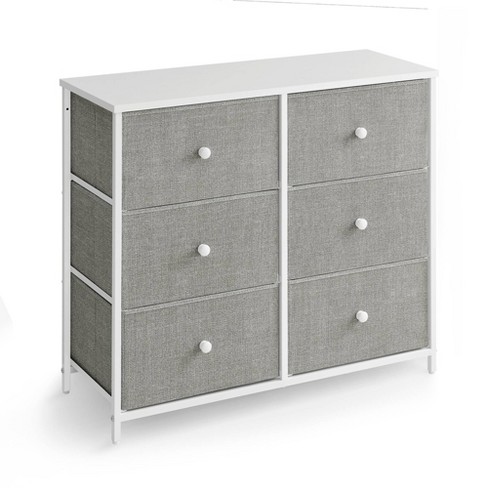 6 Drawer Decorative Storage Unit Light Gray Songmics Target