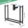 Unique Bargains Outdoor Durable Metal Adjustable Firewood Rack 48"D x 12"W x 46"H Black 1 Pc - 3 of 4