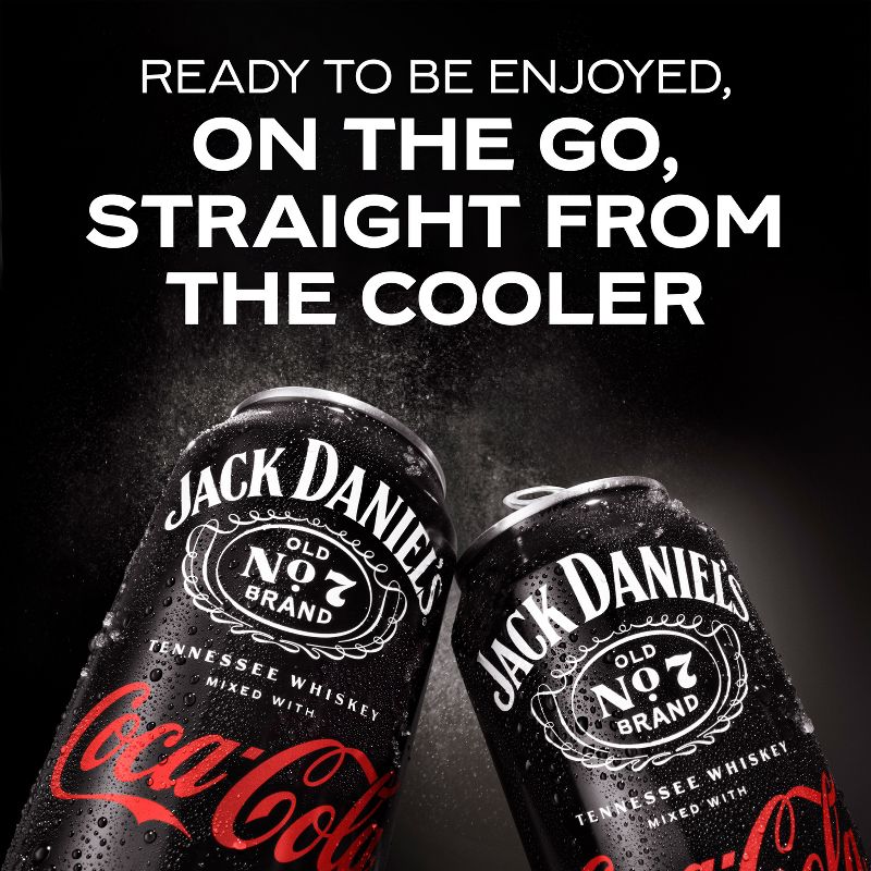 Jack Daniel&#39;s Jack &#38; Coke Zero RTD - 4pk/355ml Cans, 5 of 10