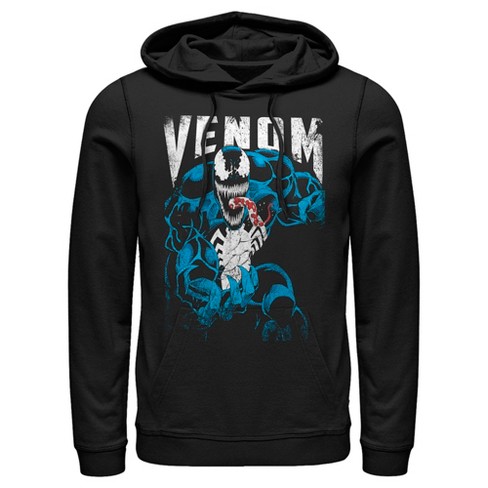 Men s Marvel Retro Comics Venom Pull Over Hoodie Black Large Target