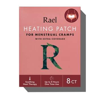 Rael Heating Patch for Menstrual Cramps with Extra Coverage - 8ct