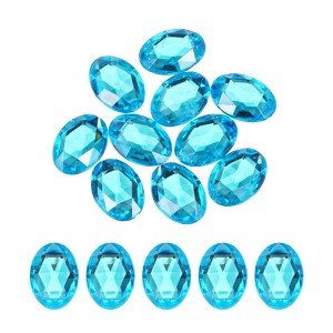 Unique Bargains Acrylic Flat Back DIY Decor Jewelry Oval Gems 10 Pcs - 1 of 4