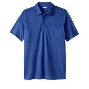 KingSize Men's Big & Tall Shrink-Less Lightweight Polo T-Shirt - 1 of 4
