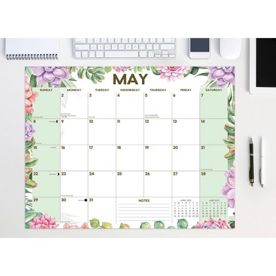 2022 Monthly Deskpad 22"x17" Succulent - Willow Creek Press