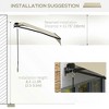 Resenkos Patio Awning, Outdoor Sun Shade Shelter Cover Awnings,12' x 10' Retractable Awning, 280gsm UV Resistant Sunshade Shelte, Beige and White - 3 of 4