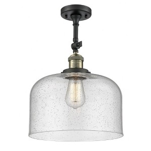 Bell - 1 Light Semi-Flush Mount In Industrial Style-16 Inches Tall and 12 Inches Wide - 1 of 1