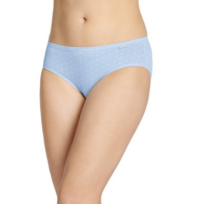 Jockey Womens Supersoft Bikini 3 Pack Underwear Bikini Briefs viscose 8  Oblong Dot/White/Blue Orion