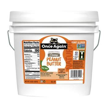 Once Again Natural Unsweetened Creamy Peanut Butter Salt Free - 9 lb