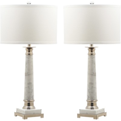 (Set of 2) 31" Colleen Table Lamp White (Includes CFL Light Bulb) - Safavieh