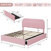 TackView Velvet Twin Bed Frame with Storage Headboard Drawer - Upholstered Platform Bed for Kids & Teens, Easy Tool-Free Assembly - 2 of 4