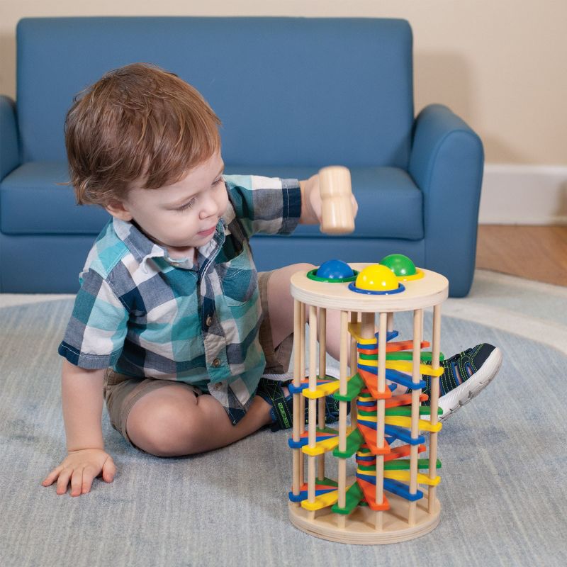 Kaplan Early Learning Wooden Spiral Hammer Tower, 2 of 4