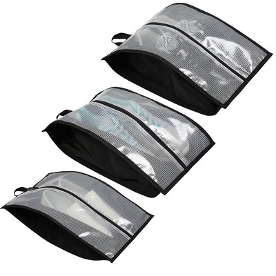 Hynes Eagle 3-Piece Travel Shoe Organizer Set-Black