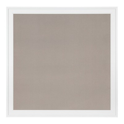 Bosc Framed Gray Linen Fabric Pinboard - DesignOvation