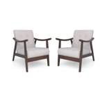 Set of 2 Chabani Mid-Century Modern Accent Chair - Christopher Knight Home