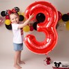 KatchOn, Giant Red Number 3 Balloon - 40 Inch | 3 Year Old Balloon, 3rd Birthday Balloons, Red Three Balloon for 3 Year Old Party Decorations - 4 of 4