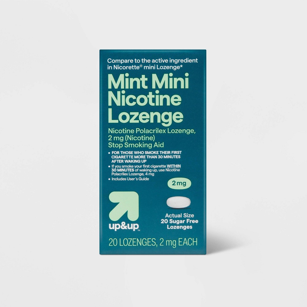 Nicotine 2mg Mini Lozenge Stop Smoking Aid - Mint - 20ct - up&up™