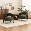 YOUNIKE Modern Accent Arm Chair Fabric Living Room Chairs Comfy Lounge Sofa Reading Chair 27.56" W x 23.62" D x 27.95" H with Wood V-Leg - 2 of 4