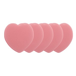 Unique Bargains Heart-Shaped Face Makeup Sponge 5 Pcs - 1 of 4