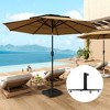 Outsunny Square Patio Umbrella Base, 41 lbs Metal Umbrella Stand Base with Adjustable Pads, Patio Umbrella Holder for 1.3"/1.5"/1.9" Poles - 2 of 4