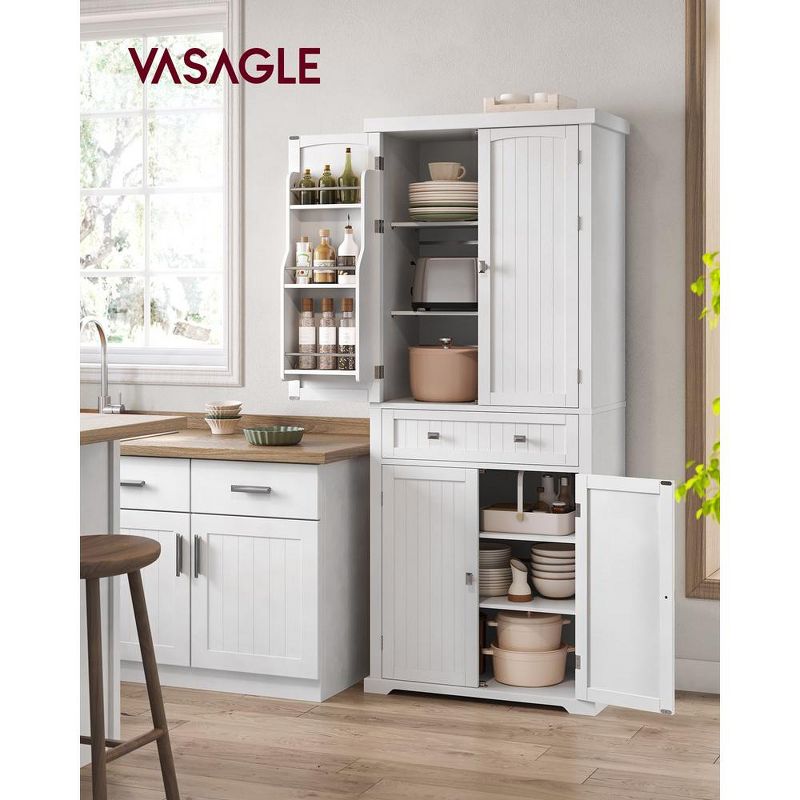 VASAGLE Kitchen Pantry Storage Cabinet 71.9 Inches Tall Freestanding Cupboard with 1 Large Drawer 6 Hanging Shelves, 3 of 7