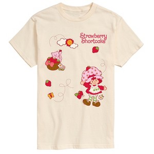 Men's - Strawberry Shortcake - Custard And Flowers Short Sleeve Graphic T-Shirt - 1 of 4