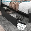 ORRD Full Bed Frame with 4 Drawers & Headboard, Storage Bed with LED Lights, USB Charging Station, Quiet & No Box Spring Needed, Black - 4 of 4