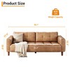 83" Wide 3-Seater Faux Leather Sofa with Spring Cushion, Deep Seats & 2 Removable Back Cushions, Modern Sofa for Living Room, Bedroom, Apartment - 2 of 4