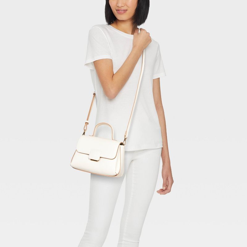 Mini Top Handle Crossbody Bag - A New Day&#8482; Off-White, 3 of 10