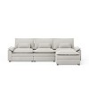 ALAUAM 116”Cloud Sectional Couches L-Shaped Sofa Deep Seat& Movable ottoman, Modern Comfort Upholstered Sofa - 2 of 4