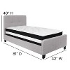 Flash Furniture Tribeca Button Tufted Upholstered Platform Bed with Pocket Spring Mattress - 3 of 4