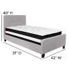 Emma And Oliver Twin Two Button Tufted Platform Bed/mattress-light Gray ...