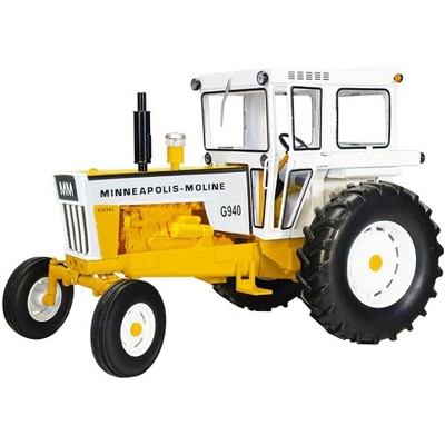 Minneapolis Moline G940 Diesel Wide Front Tractor with Cab Yellow and White "Classic Series" 1/16 Diecast Model by SpecCast