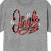 Handwritten Holiday Jingle Crew Neck Short Sleeve Gray Heather Unisex Adult T-shirt - 2 of 3