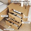 Brafabhome Set of 2 Nightstands with 2 Drawers, Mid-Century Bedside Table with Open Storage Shelf and Hidden Drawer for Bedroom Living Room | Natural - 3 of 4