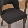 PAGED Wooden Dining Chairs Set of 2, Modern Upholstered Dining Room Chairs with Hollow-out Design & Curved Enveloping Backrest for Living Room - 3 of 4