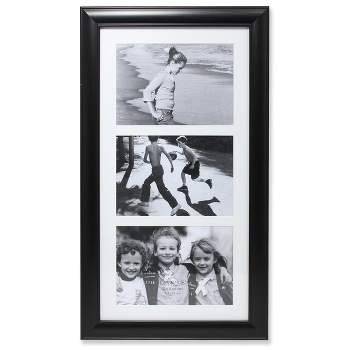 10.5" x 18.5" Triple Matted Black Collage Frame - Lawrence Frames