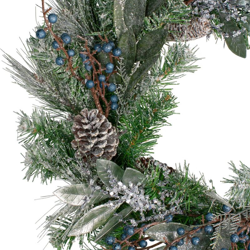 Northlight Mixed Pine and Blueberries Artificial Christmas Wreath -24-Inch, Unlit, 3 of 5