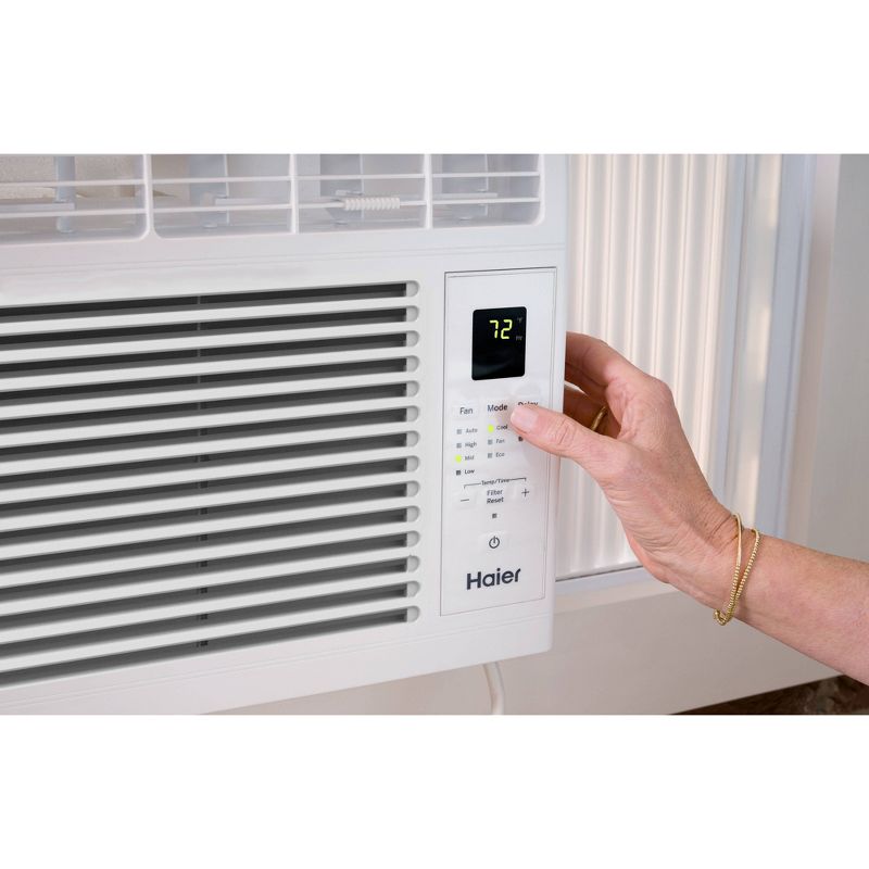 Haier 6000 BTU 115V Electronic Window Air Conditioner with Remote and Eco Mode QHNE06AA, 4 of 13