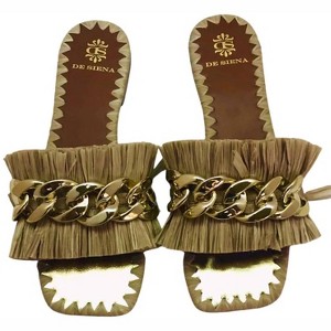 Women's Donata Raffia Flat Sandals - De Siena - 1 of 1