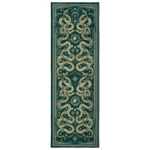 Washable Snake Print Large Living Room Rugs, Animal Print Forest Bedroom Carpet, Soft Non Slip Floor Cover for Kitchen Dining Room - 1 of 4