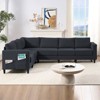 Mjkone 108"Linen Oversized Modular Sectional Sofa,L-Shaped Sectional Sofas with Side Pocket,Large 6 Seater Corner Sofa - 2 of 4
