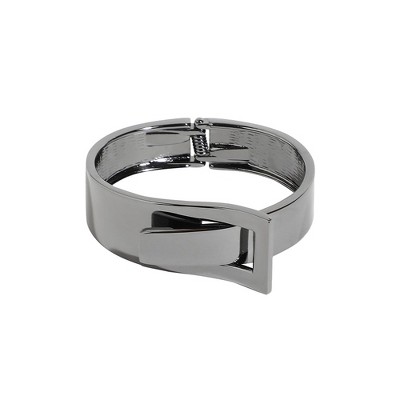 SOHI Women's Dark Silver Slider Buckle Bracelet